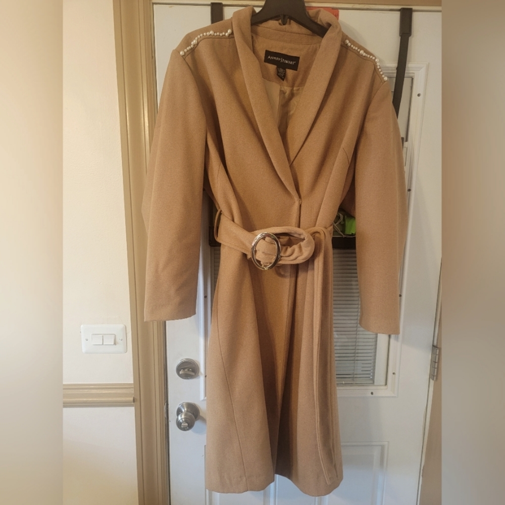 Plus size wrap winter coat
